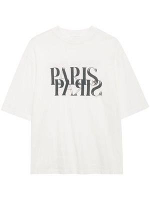 ANINE BING Avi Tee Paris T-shirt - White