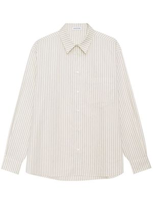 ANINE BING Braxton stripe-print shirt - White