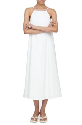 ANINE BING Bree Halter Neck Cotton Dress in White