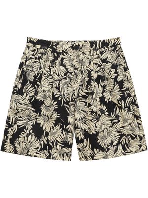 ANINE BING Carrie floral-print shorts - Black