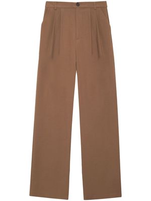 ANINE BING Carrie pleat-detailing tailored trousers - Brown