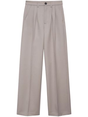 ANINE BING Carrie pressed-crease tailored trousers - Neutrals