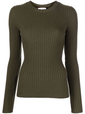 ANINE BING Cecily ribbed-knit top - Green