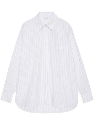 ANINE BING Chrissy striped cotton shirt - White