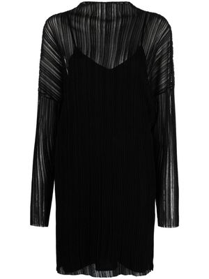 ANINE BING Clare sheer mini dress - Black