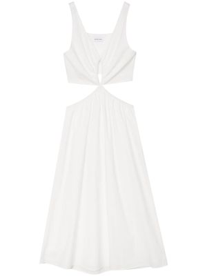 ANINE BING Dione cut-out midi dress - White