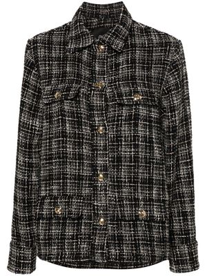 ANINE BING embossed-buttons tweed jacket - Black