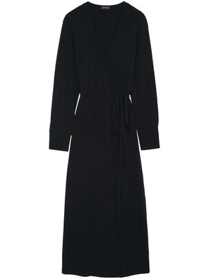 ANINE BING Helene V-neck long dress - Black
