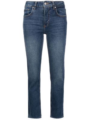 ANINE BING high-rise Enzo cropped jeans - Blue