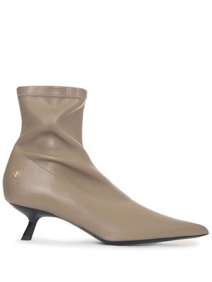 ANINE BING Hilda 50mm faux-leather boots - Neutrals