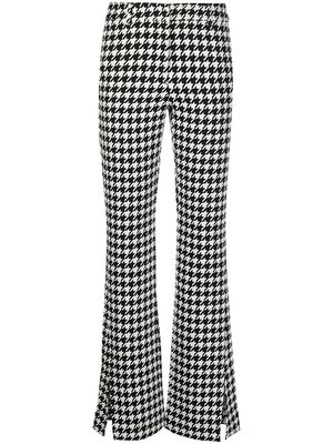 ANINE BING houndstooth-print Jocelyn trousers - Black