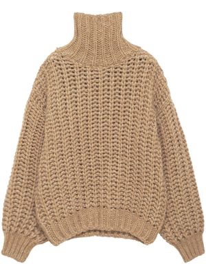 ANINE BING Iris open-knit jumper - Brown