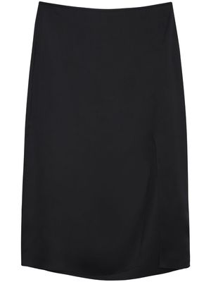 ANINE BING Jolin silk midi skirt - Black