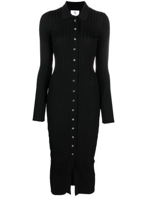 ANINE BING Joslyn polo-collar dress - Black