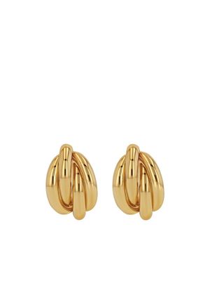 ANINE BING Knot 14kt gold-plated earrings