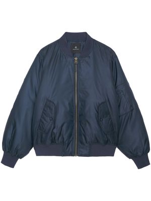 ANINE BING Leon zip-up bomber jacket - Blue