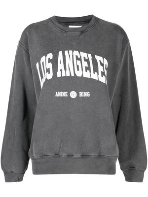ANINE BING logo-print long-sleeve sweatshirt - Grey
