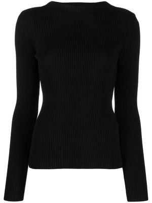 ANINE BING long-sleeve rib-knit top - Black