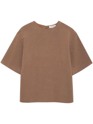 ANINE BING Maddie crepe blouse - Brown