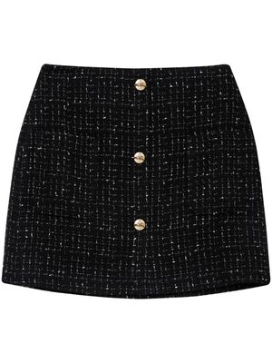 ANINE BING Mateo tweed miniskirt - Black