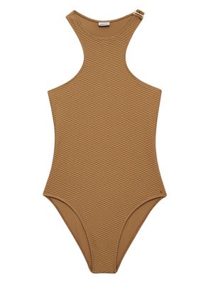 ANINE BING Morgan halterneck swimsuit - Brown
