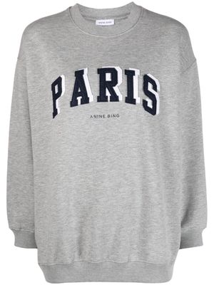 ANINE BING Paris crew-neck sweatshirt - Grey