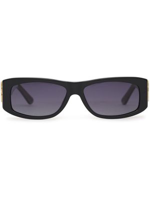 ANINE BING Siena rectangle-frame sunglasses - Black