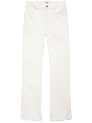 ANINE BING slit-detail denim jeans - White