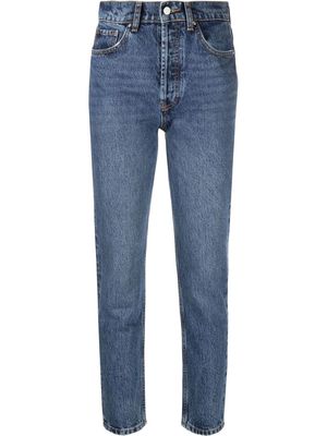 ANINE BING straight-leg cropped jeans - Blue