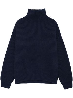 ANINE BING Sydney ribbed-knit jumper - Blue