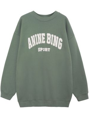 ANINE BING Tyler logo-appliqué sweatshirt - Green