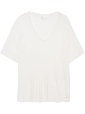 ANINE BING V-neck short-sleeve T-shirt - WHITE