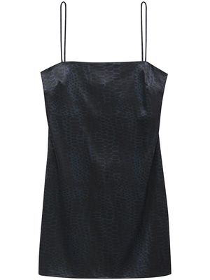 ANINE BING Valentine python-print dress - Black