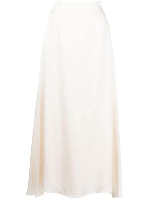 ANINE BING Verne mid-length silk skirt - White