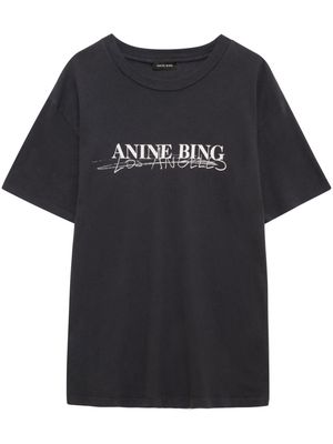 ANINE BING Walker cotton T-shirt - Black