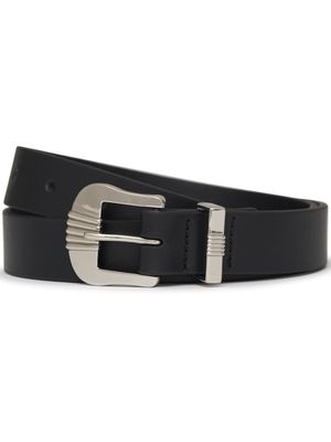 ANINE BING Waylon leather adjustable belt - Black