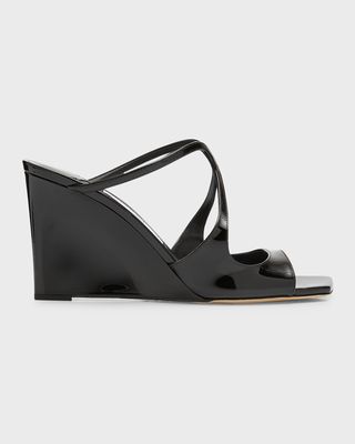 Anise Patent Leather Wedge Sandals