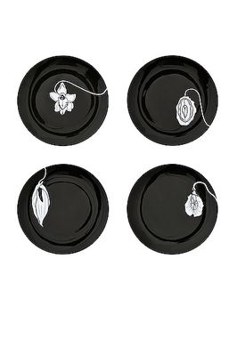 Anissa Kermiche Forniplates Dinner Plates Set of Four in Black.