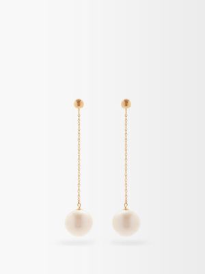 Anissa Kermiche - Girl With A Pearl 14kt Gold Drop Earrings - Womens - Pearl