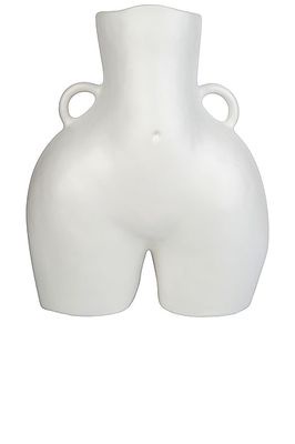 Anissa Kermiche Love Handles Vase in White.