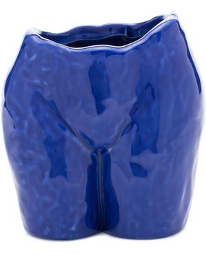 Anissa Kermiche Popotin glazed pot - Blue