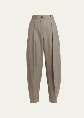 Aniston Houndstooth Plaid Tailoring Wool Pants