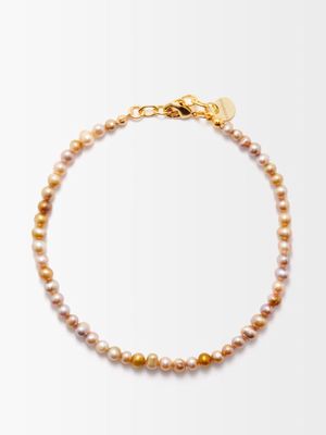 Anita Berisha - She Is Kind Pearl & 14kt Gold-plated Anklet - Womens - Gold Multi