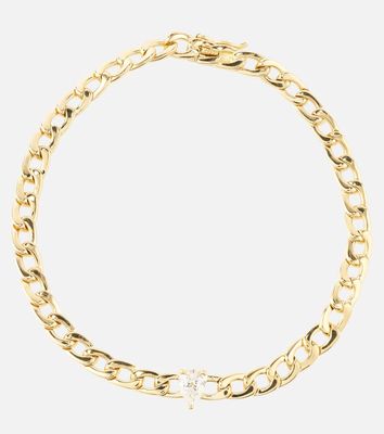 Anita Ko 18kt gold chain bracelet with diamond