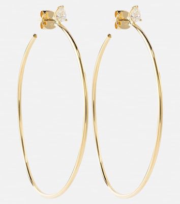 Anita Ko 18kt gold hoop earrings with diamonds
