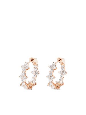 Anita Ko 18kt rose gold Vivi Eternity diamond hoop earrings - Pink