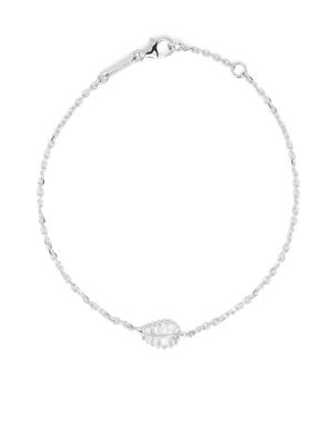 Anita Ko 18kt white gold palm leaf baguette diamond bracelet - Silver