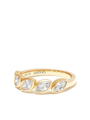 Anita Ko 18kt yellow gold diamond demi-eternity ring
