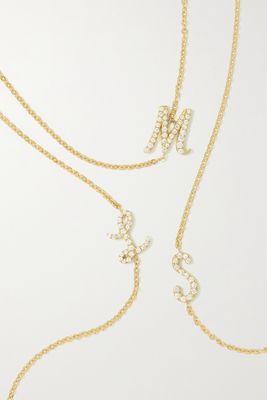 Anita Ko - Initial 18-karat Gold Diamond Necklace - L