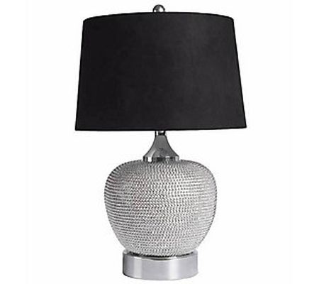 Anita Silver Beaded Table Lamp